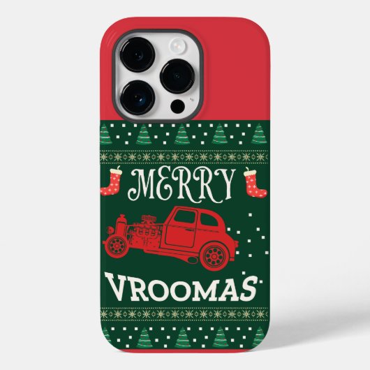 MERRY VROOMAS - CHRISTMAS UGLY SWEATER Case-Mate iPhone HÜLLE (Rückseite)