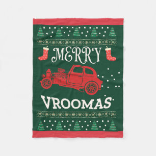 MERRY VROOMAS - CHRISTMAS UGLY SWEATER FLEECEDECKE