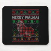 Merry Walmas Ugly Christmas Sweater Walrus Sea Ani Mousepad (Vorne)