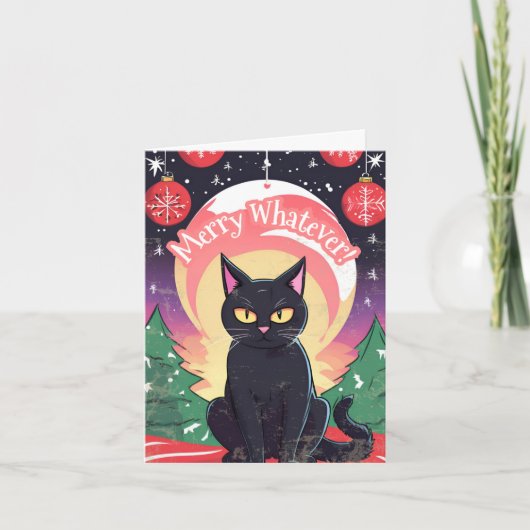 Merry Was gegen Weihnachten Black Cat (Vorderseite)