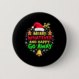 Merry, was lustig Weihnachts Zitat Ugly Xmas Pj Button
