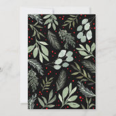 Merry Watercolor 1 Foto Weihnachtskarte Einladung (Rückseite)