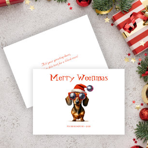 Merry Weenmas Dackel Card mit benutzerdefiniertem  Feiertagskarte