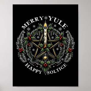 Merry Weihnachten & amp; glücklicher Solstice Poster