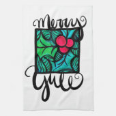 Merry Weihnachten Geschirrtuch (Vertikal)