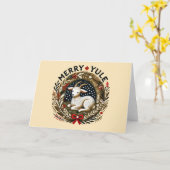Merry Weihnachten Goat Karte (Gelbe Blume)
