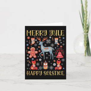 Merry Weihnachten Happy Solstice Cotattcore Skandi Karte