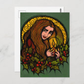 Merry Weihnachten Hexe Postkarte (Vorne/Hinten)