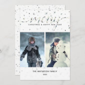 MERRY Weihnachten mit farblich abgestimmter Typogr (Vorne/Hinten)