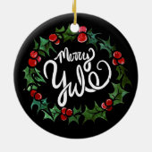 Merry Weihnachten Pagan Holidays Wiccan Seligen We Keramik Ornament (Hinten)