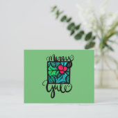 Merry Weihnachten Postkarte (Stehend Vorderseite)