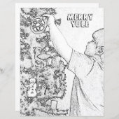 Merry Weihnachten Wicca Farbpapier (Vorne/Hinten)