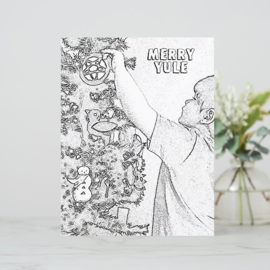 Merry Weihnachten Wicca Farbpapier (Stehend Vorderseite)