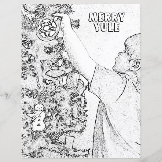 Merry Weihnachten Wicca Farbpapier (Vorderseite)