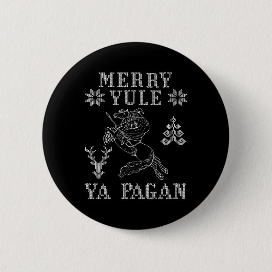 Merry Weihnachten Ya Pagan Odin auf der Insel Slei Button (Vorderseite)