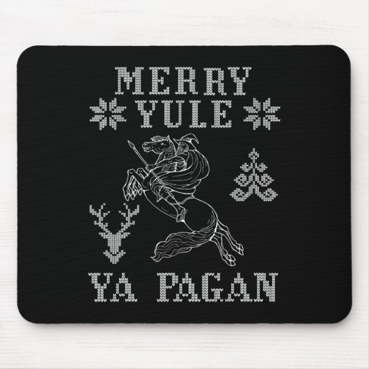 Merry Weihnachten Ya Pagan Odin auf der Insel Slei Mousepad (Vorne)