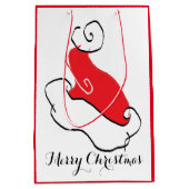 Merry Weihnachtsmannmütze Mittlere Geschenktüte (Vorderseite)