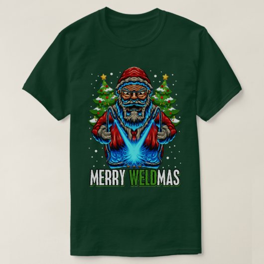 Merry Weldmas Christmas Welder T-Shirt (Design vorne)