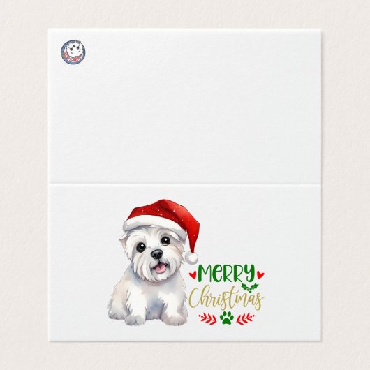 Merry Westie Christmas (Außenseite Aufgefaltet)