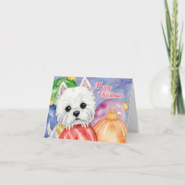 Merry Westie Christmas Feiertagskarte
