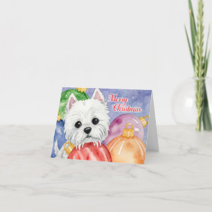 Merry Westie Christmas Feiertagskarte