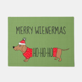 Merry Wienermas Dackel 18" x 24" Door Mat Fußmatte (Vorderseite)