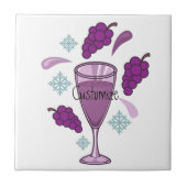Merry Wine Drink Holiday Thunder_Cove Fliese (Vorderseite)