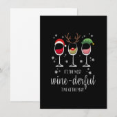 Merry Winemas, das ist die weinsüchtigste Zeit Einladung (Vorne/Hinten)