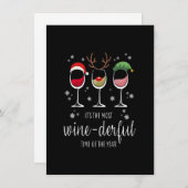 Merry Winemas, das ist die weinsüchtigste Zeit Einladung (Vorne/Hinten)