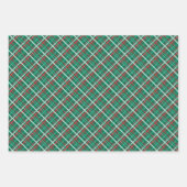 Merry Winter Kariert Botanisches Weihnachtsmuster Geschenkpapier Set (Vorderseite 2)