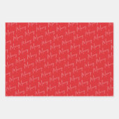 Merry Winter Kariert Botanisches Weihnachtsmuster Geschenkpapier Set (Vorderseite)