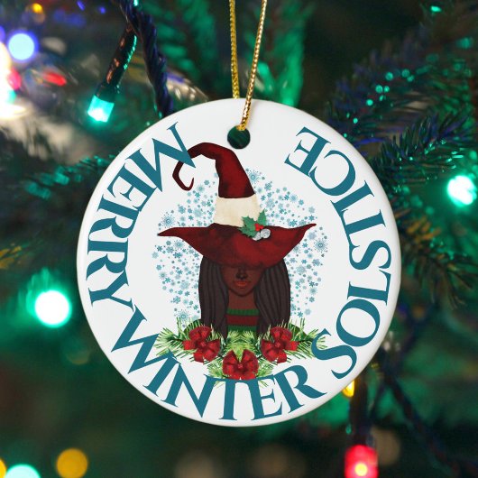 Merry Winter Solstice Afrikanisches Weihnachten He Keramik Ornament