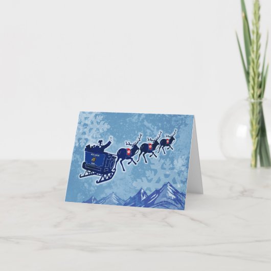 Merry Wisconsin Weihnachtskarte Dankeskarte (Vorderseite)