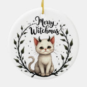 Merry Witchmas - Adorable Cat with Horns Ornament (Hinten)