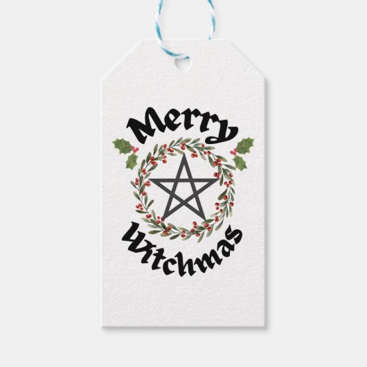 Merry Witchmas Geschenketags Geschenkanhänger (Vorderseite)