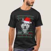 Merry Wolfmas Merry Wolf Ugly T-Shirt (Vorderseite)