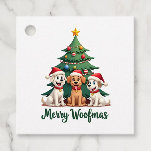Merry Woofmas (2) Geschenkanhänger (Vorderseite)