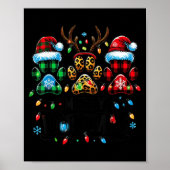 Merry Woofmas Christmas Dog Paws Lights Buffalo Pl Poster (Vorne)