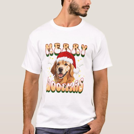 Merry Woofmas Christmas Dog T-Shirt (Vorderseite)