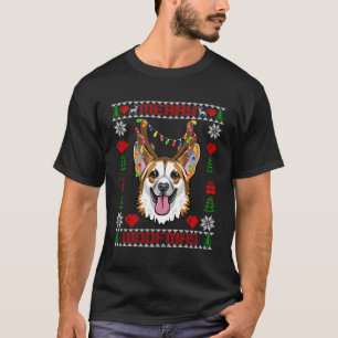 Merry Woofmas Corgi Ugly-Sweater Christmas Dog Lov T-Shirt