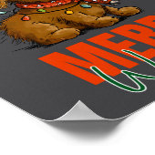 Merry Woofmas Dog Cute Christmas Lights Puppy Long Poster (Ecke)