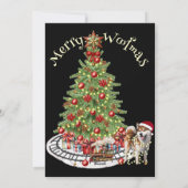 Merry Woofmas Dog Design - Akita Feiertagskarte (Rückseite)