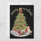 Merry Woofmas Dog Design - Beagle Feiertagskarte (Rückseite)