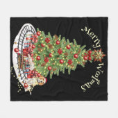 Merry Woofmas Dog Design - Beagle Fleecedecke (Vorderseite (Horizontal))