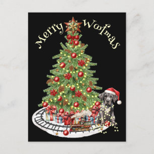 Merry Woofmas Dog Design - Great Dane Postkarte