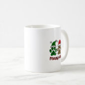 Merry Woofmas Dog Kariert Animal Paw Weihnachten d Kaffeetasse (VorderseiteRechts)
