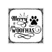 Merry Woofmas Dog Lover Christmas Gummistempel (Prägung)