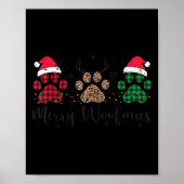 Merry Woofmas Dog Lover Retro Holiday Top Puppy Ch Poster (Vorne)