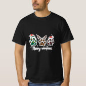 Merry Woofmas Dog Paw Christmas Design T-Shirt (Vorderseite)