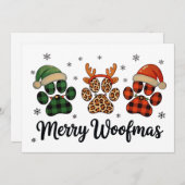 Merry Woofmas Dog Paw Weihnachten Niedlichen Weihn (Vorne/Hinten)